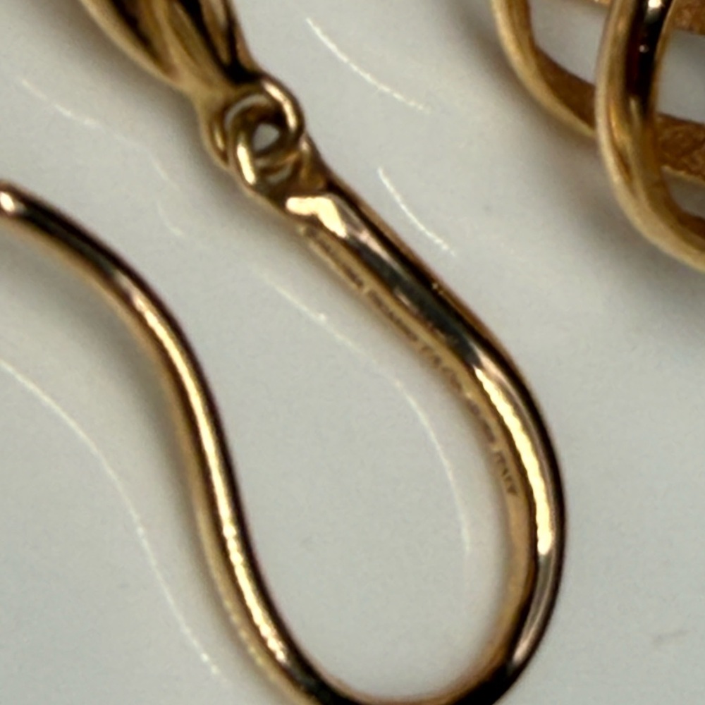 Tiffany & Co Paloma Picasso Luce Spiral Drop Earrings 18K Gold 750 Italy - Picture 4 of 5